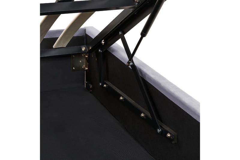 Säng med förvaring Rouen - Grå, 140x200 cm - Möbler - Sovrum - Sängram & sängstomme