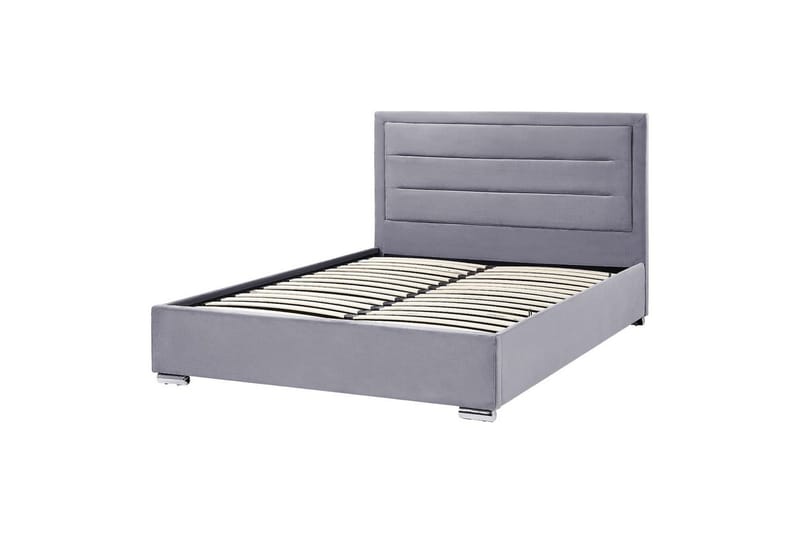 Säng med förvaring Rouen - Grå, 160x200 cm - Möbler - Sovrum - Sängram & sängstomme