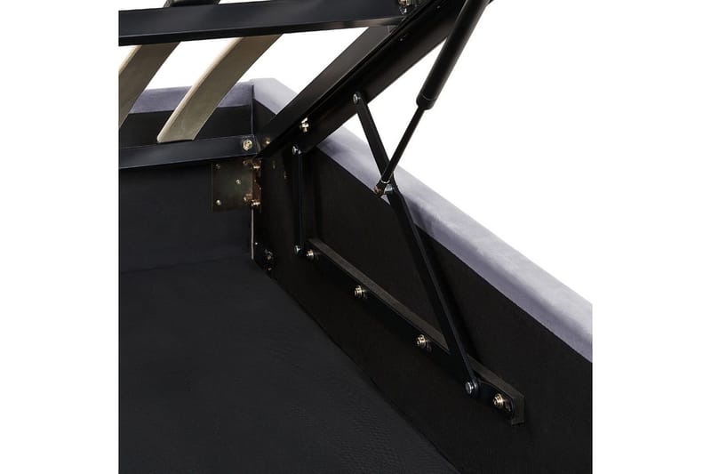 Säng med förvaring Rouen - Grå, 160x200 cm - Möbler - Sovrum - Sängram & sängstomme