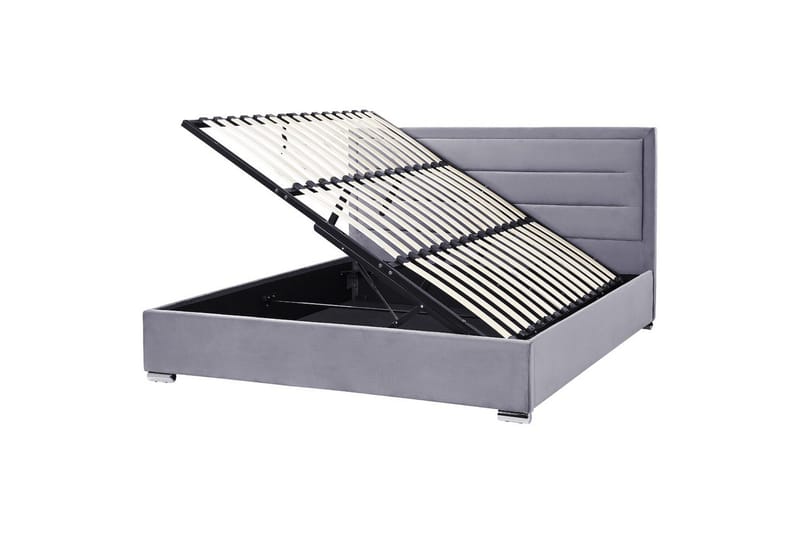 Säng med förvaring Rouen, Grå, 180x200 cm