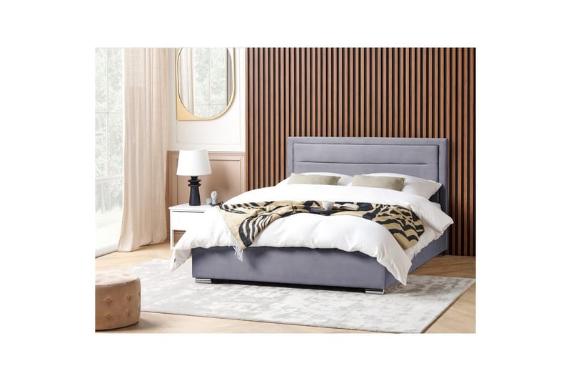 Säng med förvaring Rouen - Grå, 180x200 cm - Möbler - Sovrum - Sängram & sängstomme