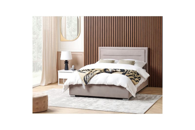 Säng med förvaring Rouen - Taupe, 140x200 cm - Möbler - Sovrum - Sängram & sängstomme