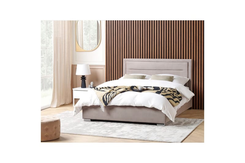 Säng med förvaring Rouen - Taupe, 180x200 cm - Möbler - Sovrum - Sängram & sängstomme