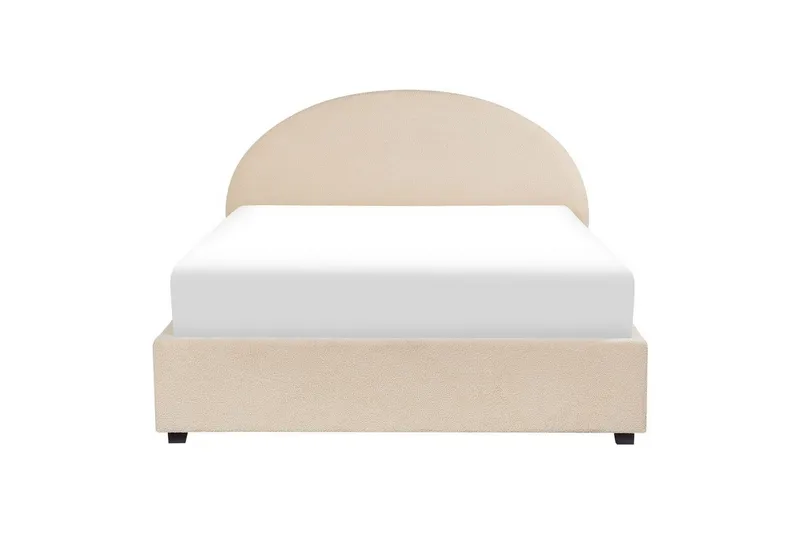 Säng med förvaring Vaucluse - Beige/Bouclé, 140x200 cm - Möbler - Sovrum - Sängram & sängstomme