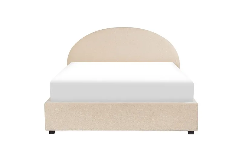 Säng med förvaring Vaucluse - Beige/Bouclé, 160x200 cm - Möbler - Sovrum - Sängram & sängstomme