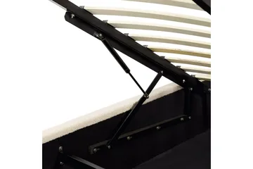Säng med förvaring Vaucluse - Beige/Bouclé, 160x200 cm - Möbler - Sovrum - Sängram & sängstomme