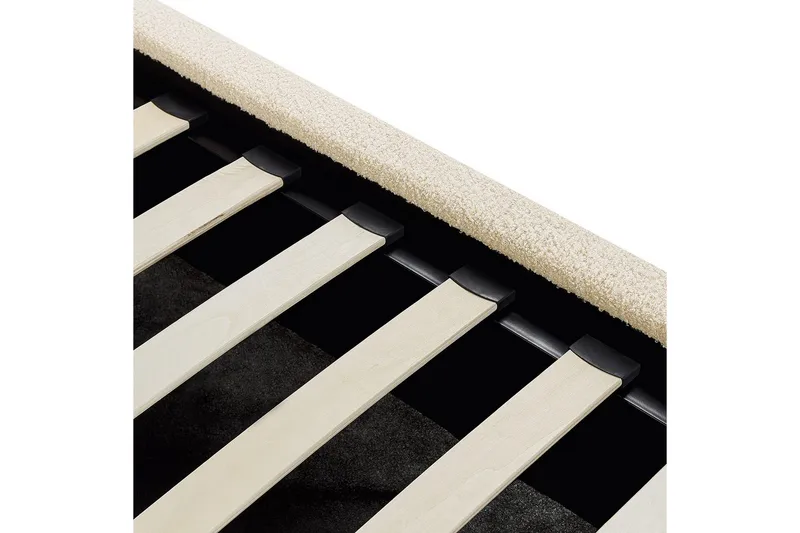 Säng med förvaring Vaucluse - Beige/Bouclé, 160x200 cm - Möbler - Sovrum - Sängram & sängstomme