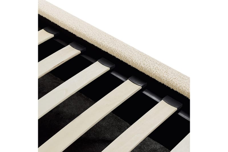 Säng med förvaring Vaucluse - Beige/Bouclé, 160x200 cm - Möbler - Sovrum - Sängram & sängstomme