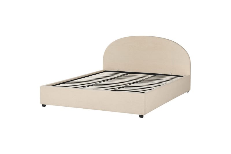 Säng med förvaring Vaucluse - Beige/Bouclé, 180x200 cm - Möbler - Sovrum - Sängram & sängstomme