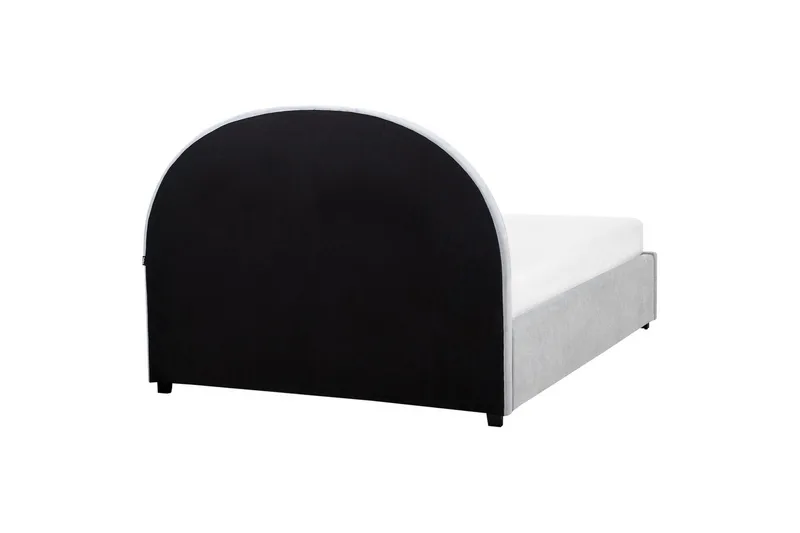 Säng med förvaring Vaucluse - Ljusblå/Polyester, 140x200 cm - Möbler - Sovrum - Sängram & sängstomme