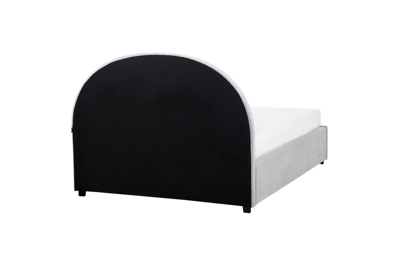 Säng med förvaring Vaucluse - Ljusblå/Polyester, 140x200 cm - Möbler - Sovrum - Sängram & sängstomme