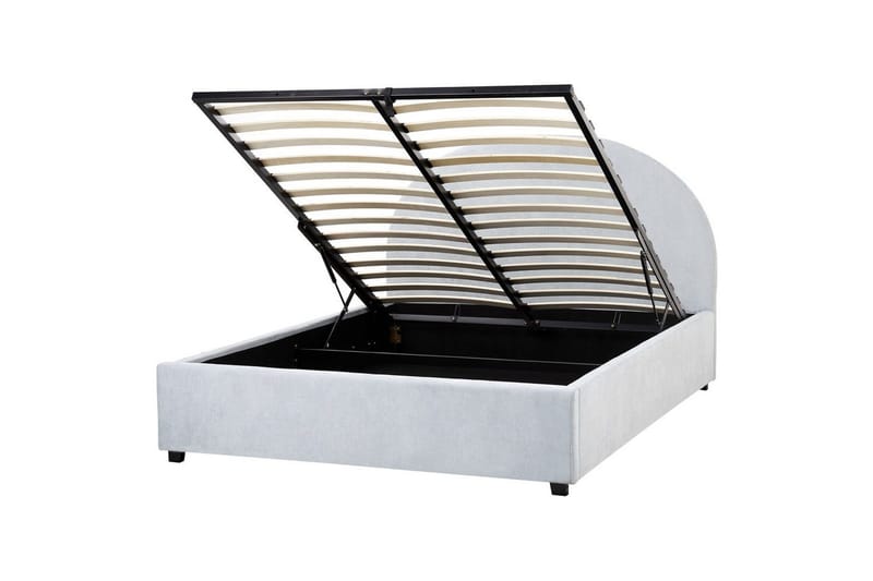 Säng med förvaring Vaucluse, Ljusblå/Polyester, 140x200 cm