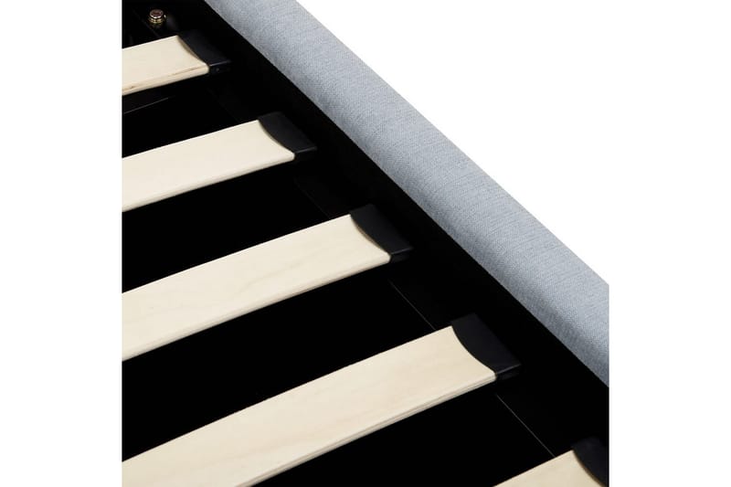 Säng med förvaring Vaucluse - Ljusblå/Polyester, 140x200 cm - Möbler - Sovrum - Sängram & sängstomme