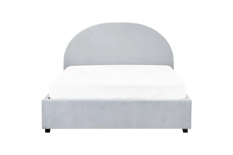 Säng med förvaring Vaucluse - Ljusblå/Polyester, 140x200 cm - Möbler - Sovrum - Sängram & sängstomme