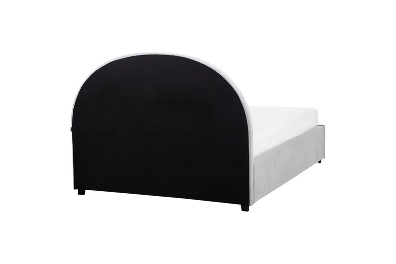 Säng med förvaring Vaucluse - Ljusblå/Polyester, 140x200 cm - Möbler - Sovrum - Sängram & sängstomme