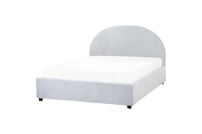 Säng med förvaring Vaucluse - Ljusblå/Polyester, 140x200 cm - Möbler - Sovrum - Sängram & sängstomme