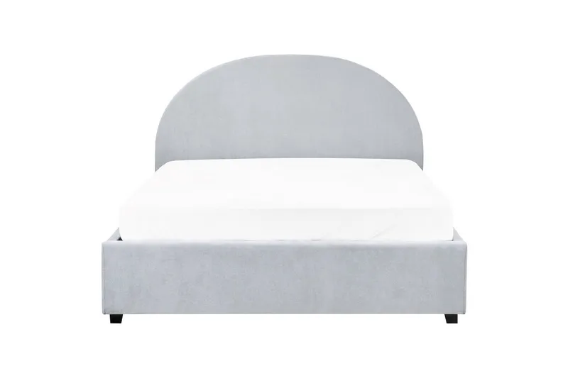 Säng med förvaring Vaucluse - Ljusblå/Polyester, 140x200 cm - Möbler - Sovrum - Sängram & sängstomme