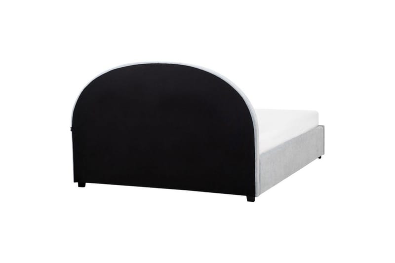 Säng med förvaring Vaucluse - Ljusblå/Polyester, 160x200 cm - Möbler - Sovrum - Sängram & sängstomme