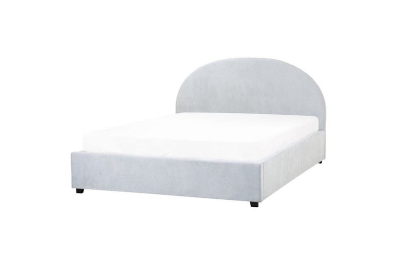 Säng med förvaring Vaucluse - Ljusblå/Polyester, 160x200 cm - Möbler - Sovrum - Sängram & sängstomme