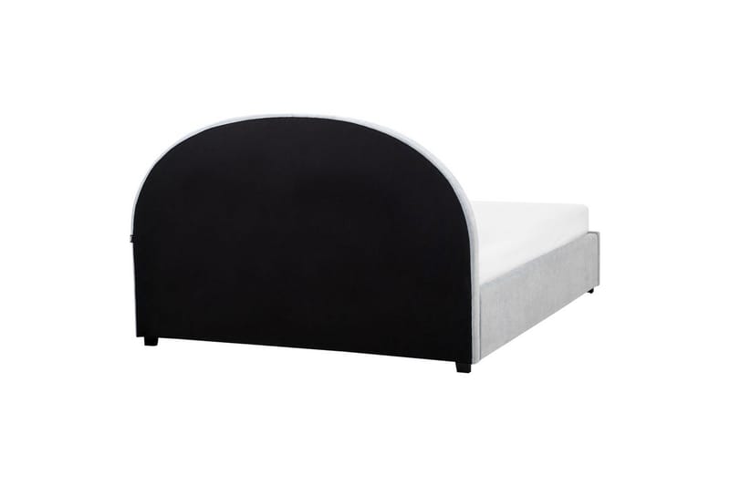 Säng med förvaring Vaucluse - Ljusblå/Polyester, 160x200 cm - Möbler - Sovrum - Sängram & sängstomme