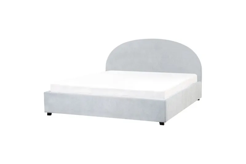 Säng med förvaring Vaucluse - Ljusblå/Polyester, 180x200 cm - Möbler - Sovrum - Sängram & sängstomme