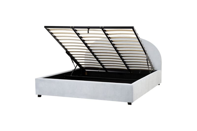 Säng med förvaring Vaucluse, Ljusblå/Polyester, 180x200 cm