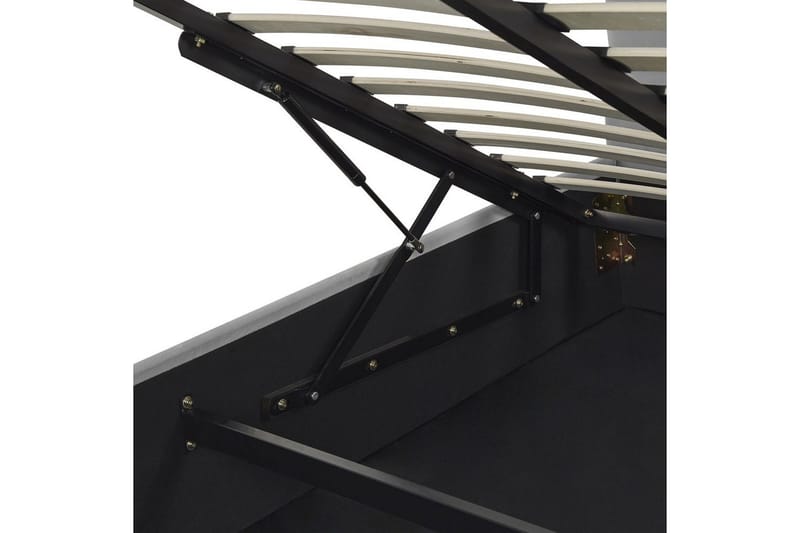 Säng med förvaring Vaucluse - Ljusgrå/Sammet, 160x200 cm - Möbler - Sovrum - Sängram & sängstomme