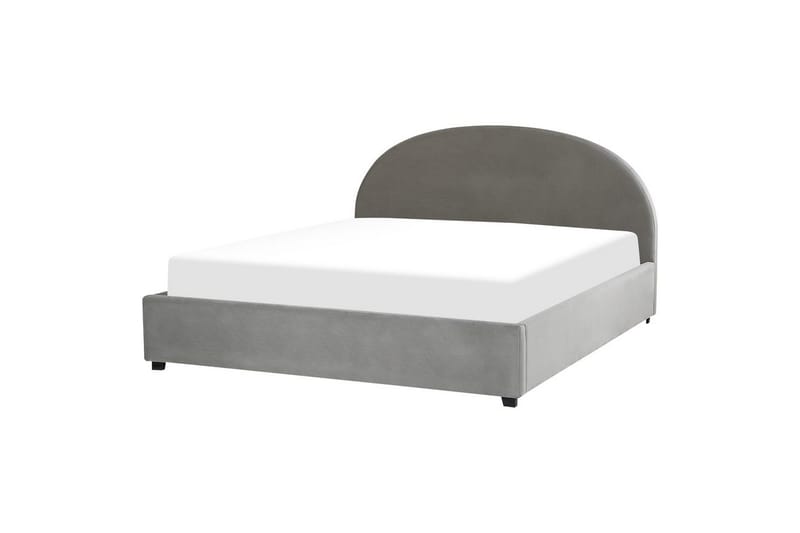 Säng med förvaring Vaucluse - Ljusgrå/Sammet, 180x200 cm - Möbler - Sovrum - Sängram & sängstomme