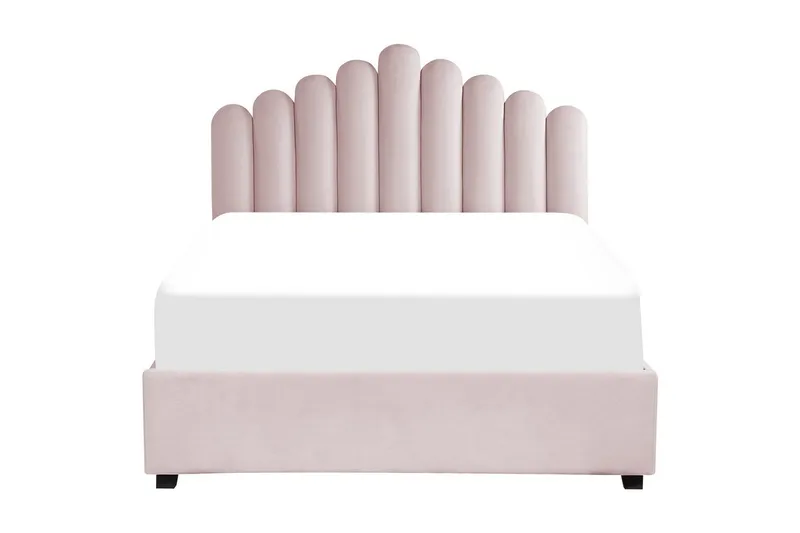 Säng med förvaring Vincennes - Rosa, Svart, 140x200 cm - Möbler - Sovrum - Sängram & sängstomme