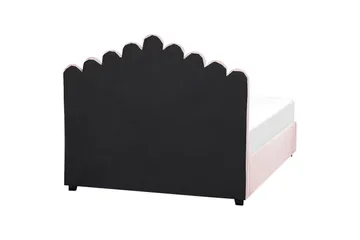 Säng med förvaring Vincennes - Rosa, Svart, 140x200 cm - Möbler - Sovrum - Sängram & sängstomme