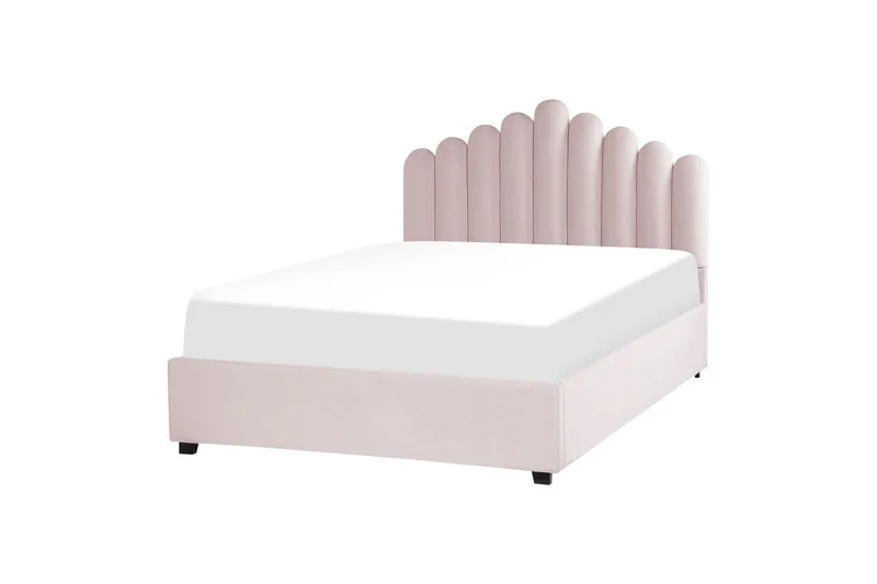 Säng med förvaring Vincennes - Rosa, Svart, 140x200 cm - Möbler - Sovrum - Sängram & sängstomme