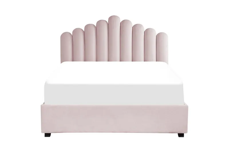 Säng med förvaring Vincennes - Rosa, Svart, 160x200 cm - Möbler - Sovrum - Sängram & sängstomme