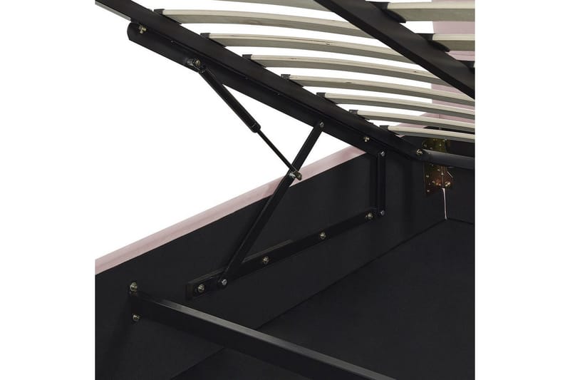 Säng med förvaring Vincennes - Rosa, Svart, 160x200 cm - Möbler - Sovrum - Sängram & sängstomme