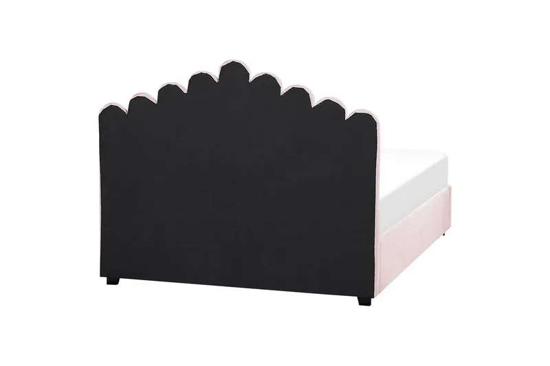 Säng med förvaring Vincennes - Rosa, Svart, 160x200 cm - Möbler - Sovrum - Sängram & sängstomme
