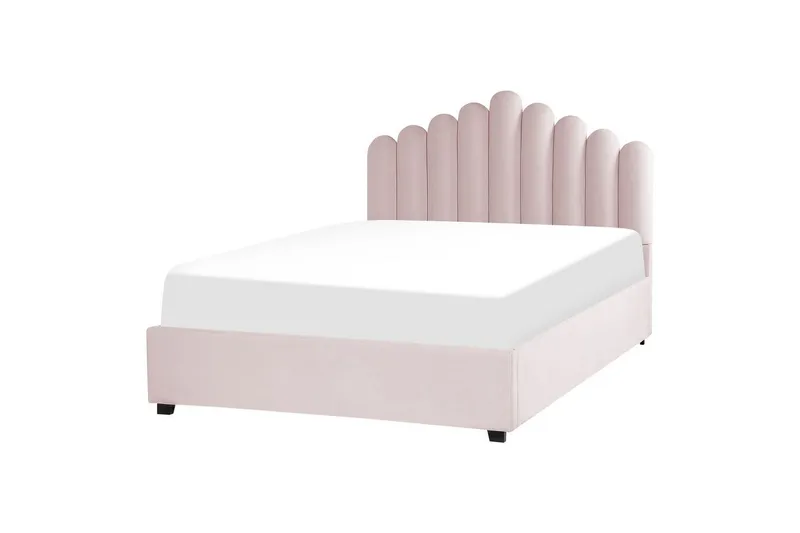 Säng med förvaring Vincennes - Rosa, Svart, 160x200 cm - Möbler - Sovrum - Sängram & sängstomme