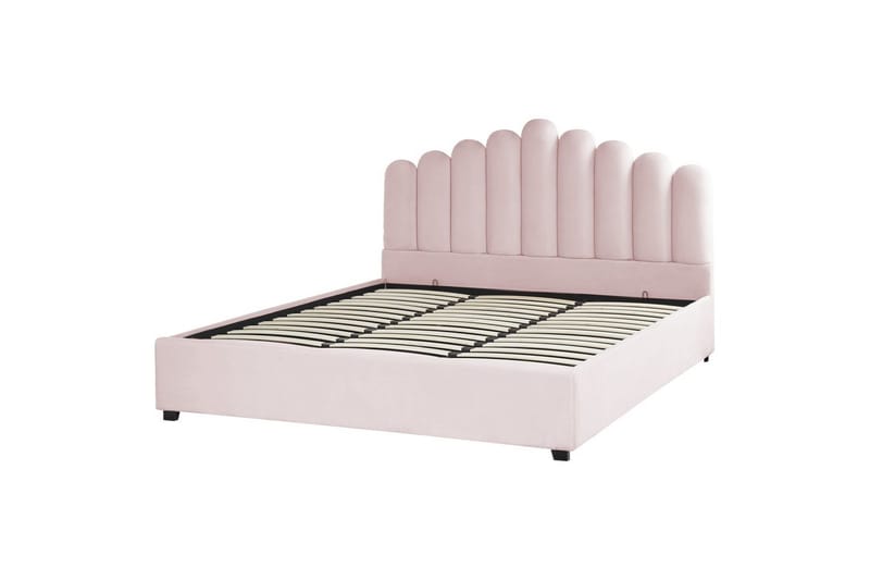 Säng med förvaring Vincennes - Rosa, Svart, 180x200 cm - Möbler - Sovrum - Sängram & sängstomme