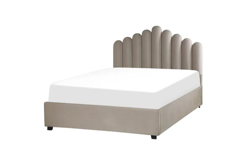 Säng med förvaring Vincennes - Taupe, svart, 140x200 cm - Möbler - Sovrum - Sängram & sängstomme