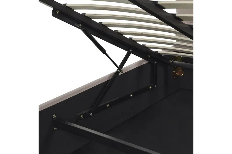 Säng med förvaring Vincennes - Taupe, svart, 160x200 cm - Möbler - Sovrum - Sängram & sängstomme