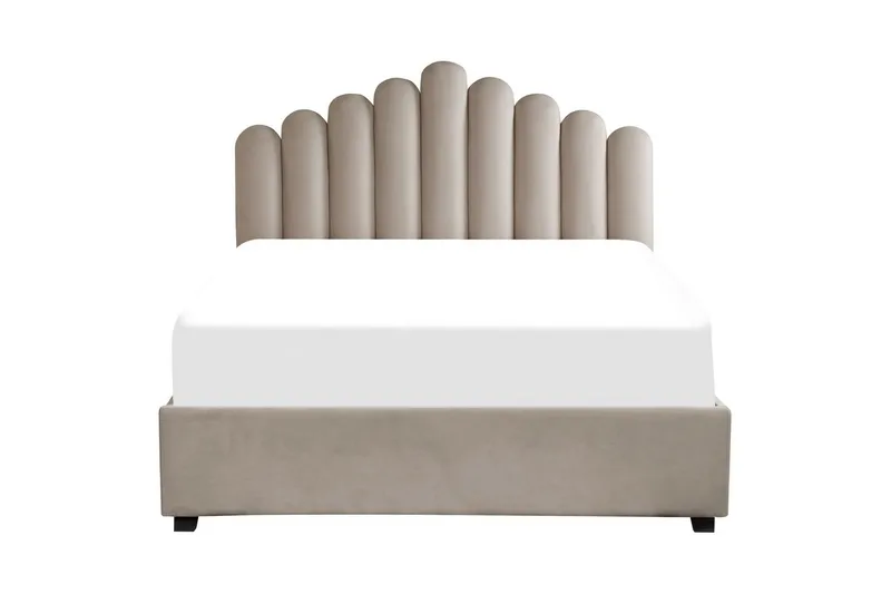 Säng med förvaring Vincennes - Taupe, svart, 160x200 cm - Möbler - Sovrum - Sängram & sängstomme