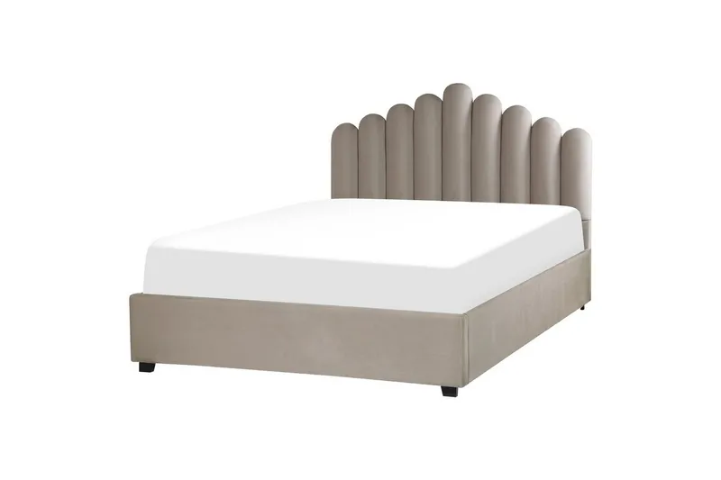 Säng med förvaring Vincennes - Taupe, svart, 160x200 cm - Möbler - Sovrum - Sängram & sängstomme