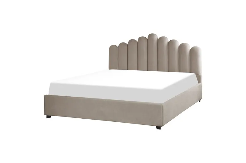 Säng med förvaring Vincennes - Taupe, svart, 180x200 cm - Möbler - Sovrum - Sängram & sängstomme