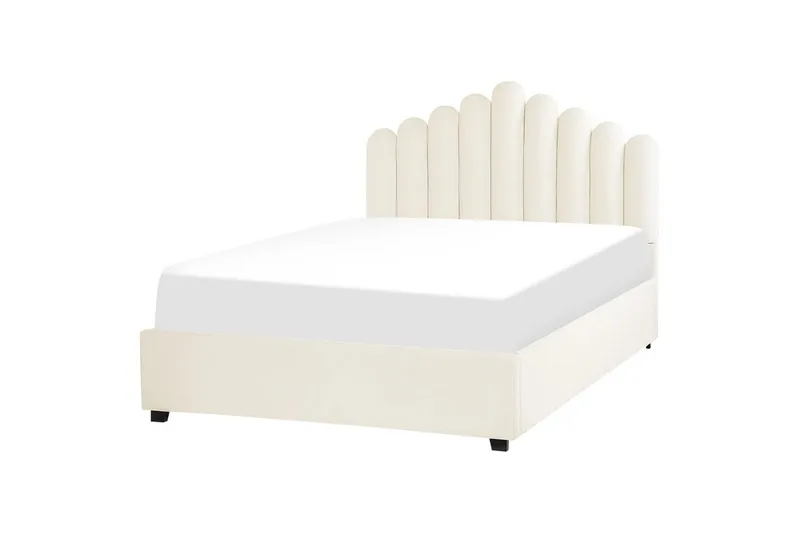 Säng med förvaring Vincennes - Vit, Svart, 140x200 cm - Möbler - Sovrum - Sängram & sängstomme