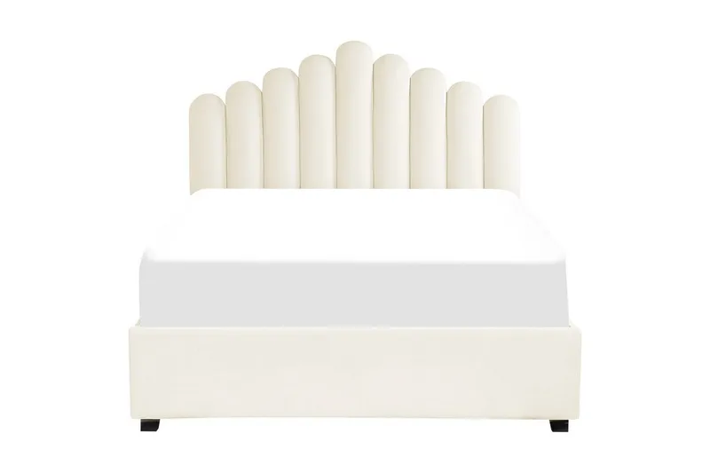 Säng med förvaring Vincennes - Vit, Svart, 140x200 cm - Möbler - Sovrum - Sängram & sängstomme