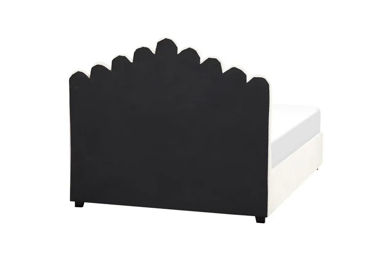 Säng med förvaring Vincennes - Vit, Svart, 140x200 cm - Möbler - Sovrum - Sängram & sängstomme