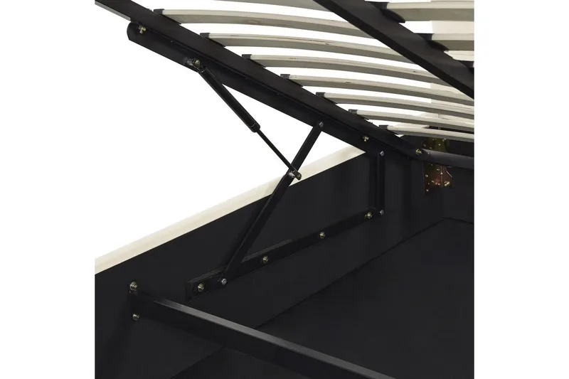 Säng med förvaring Vincennes - Vit, Svart, 160x200 cm - Möbler - Sovrum - Sängram & sängstomme