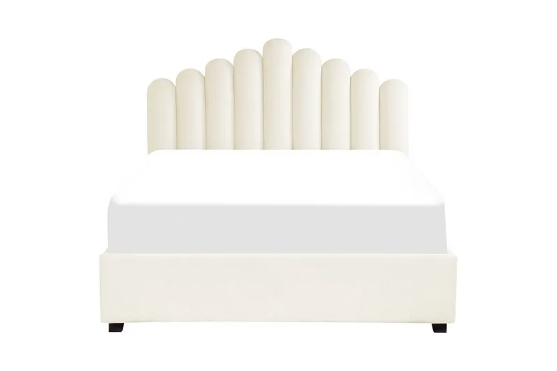 Säng med förvaring Vincennes - Vit, Svart, 160x200 cm - Möbler - Sovrum - Sängram & sängstomme