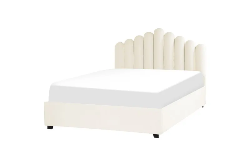 Säng med förvaring Vincennes - Vit, Svart, 160x200 cm - Möbler - Sovrum - Sängram & sängstomme