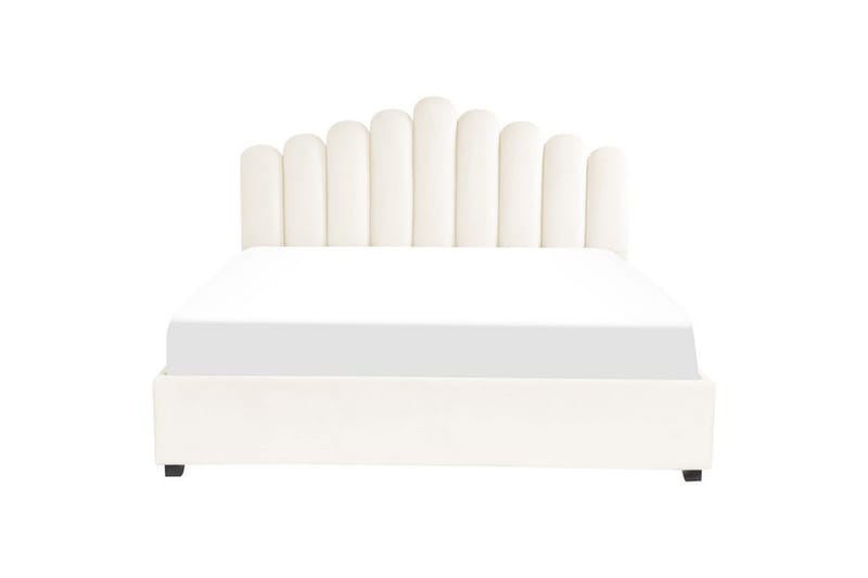 Säng med förvaring Vincennes - Vit, Svart, 180x200 cm - Möbler - Sovrum - Sängram & sängstomme