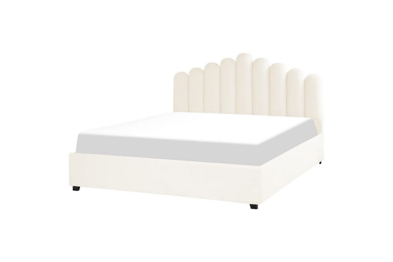 Säng med förvaring Vincennes - Vit, Svart, 180x200 cm - Möbler - Sovrum - Sängram & sängstomme