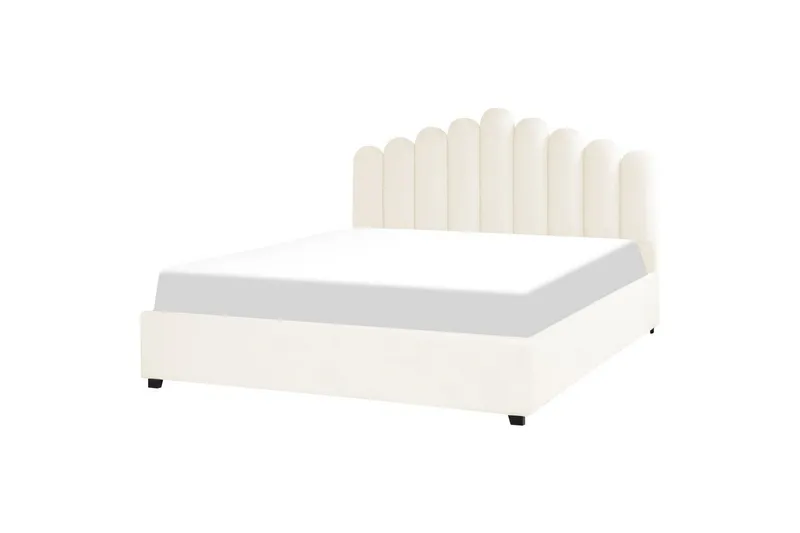 Säng med förvaring Vincennes - Vit, Svart, 180x200 cm - Möbler - Sovrum - Sängram & sängstomme